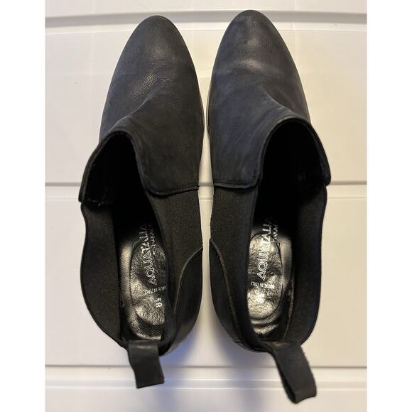 Aquatalia Italy Women's Fionna Chelsea Boots Size 8.5 Waterproof Gray Leather - Picture 3 of 10